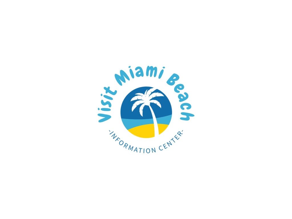 visit miami beach logo design, tourism logo, vacation logo