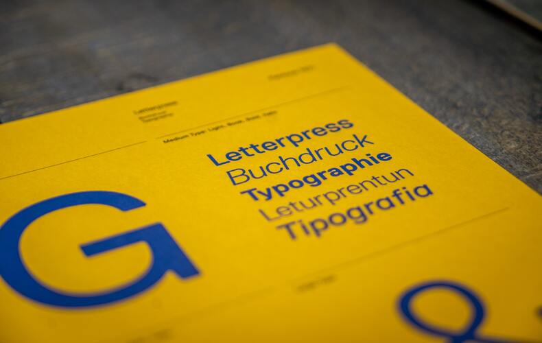 different typography in a guide book, yellow guide book