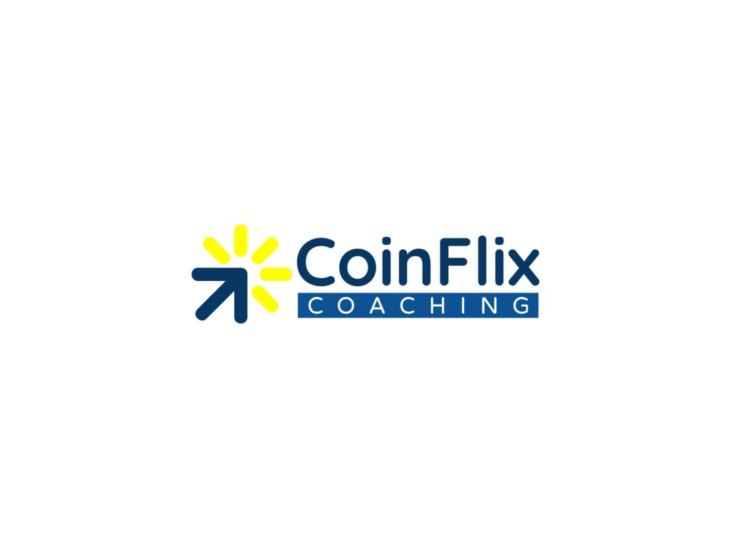 CoinFlix Main Logo with yellow and blue colors