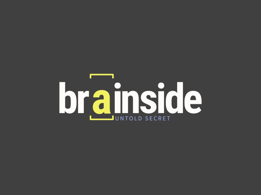 braininside with gray, baby blue, and canary yellow colors
