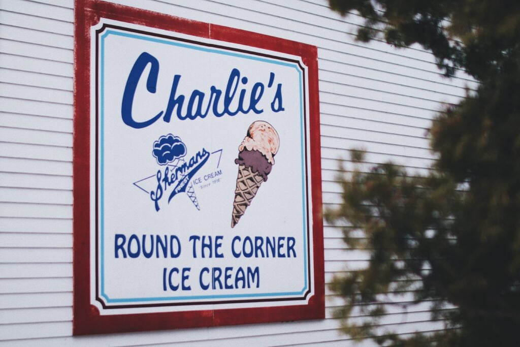 Ice cream logo slogan