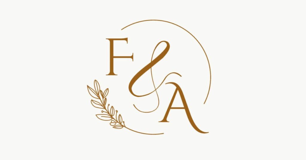 F&A sample wedding logo
