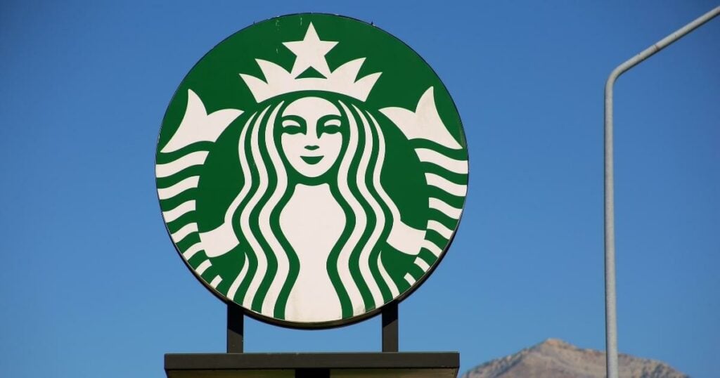 Starbucks logo signage on its store