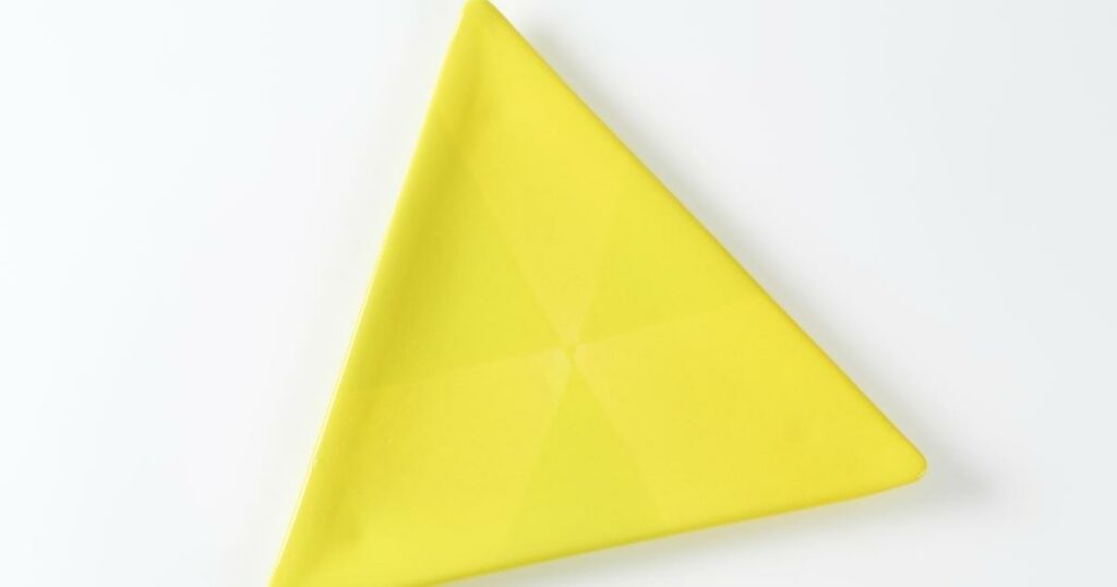 yellow triangular shape