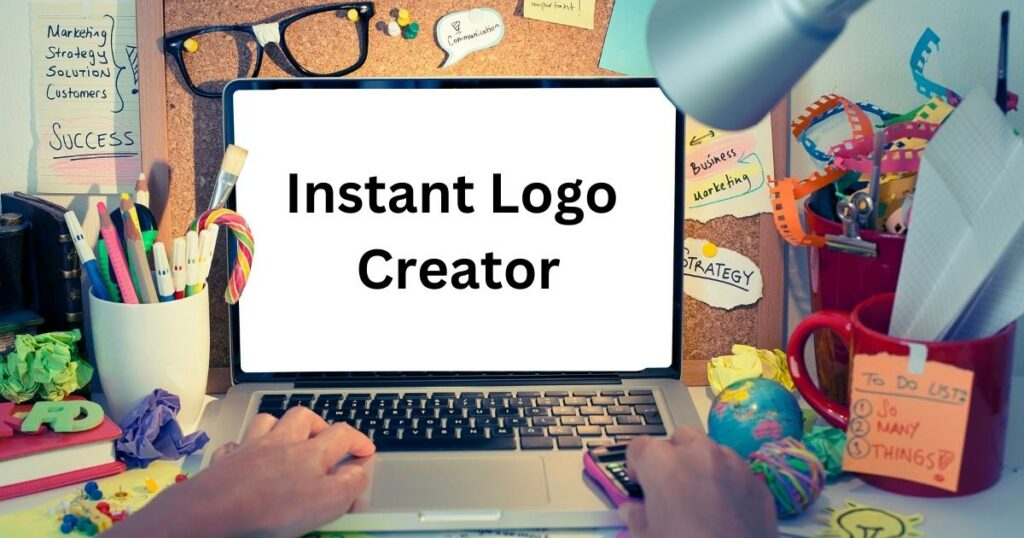Instant Logo Creator on monitor