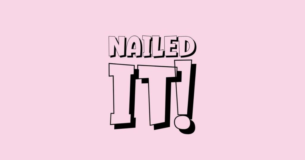 the brand - nailed it! logo design with black-colored font and pink background