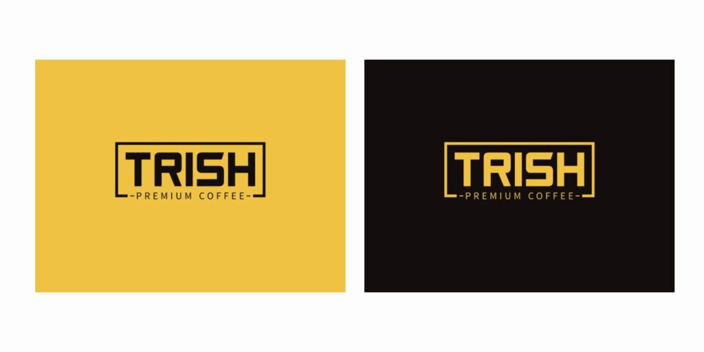 trist premium coffee two different background color