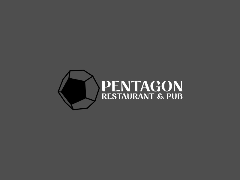 Pentagon Restaurant & Pub logo design