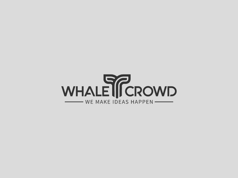 whale crowd logo design