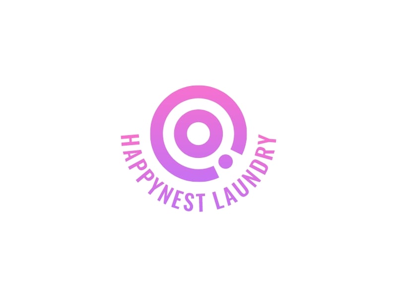 HappyNest Laundry logo design