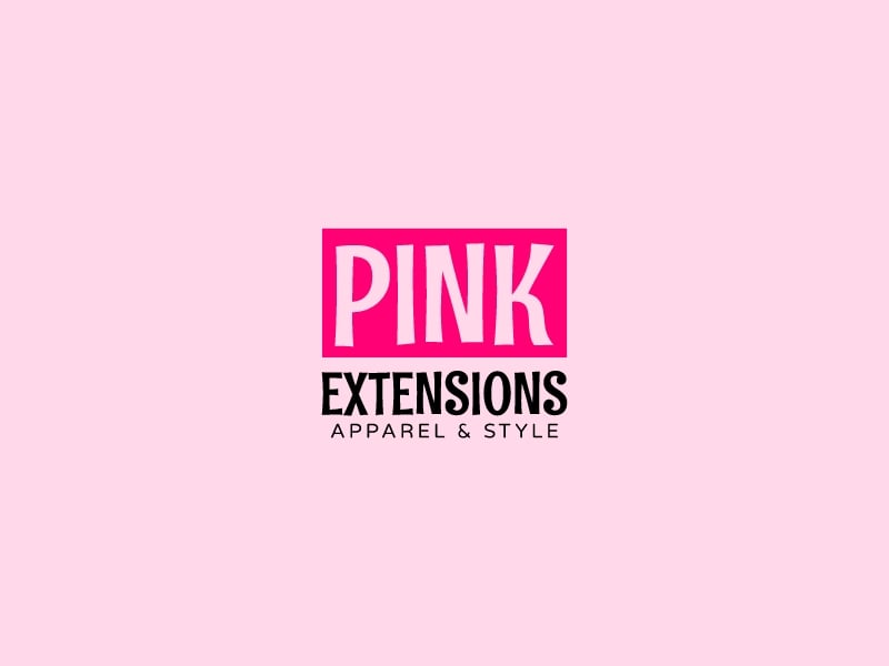 Pink Extensions logo design