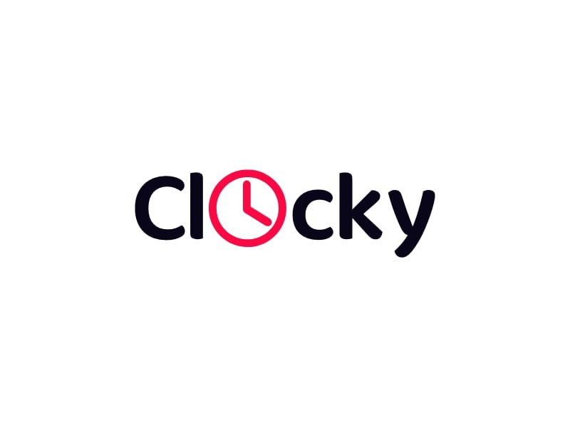 Clocky logo design