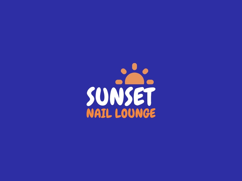 Sunset Nail Lounge logo design