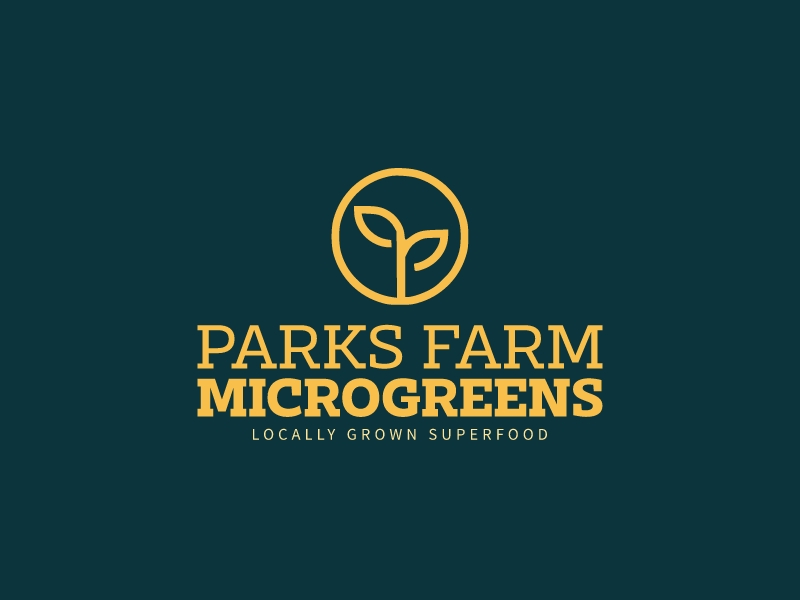 Parks Farm Microgreens logo design
