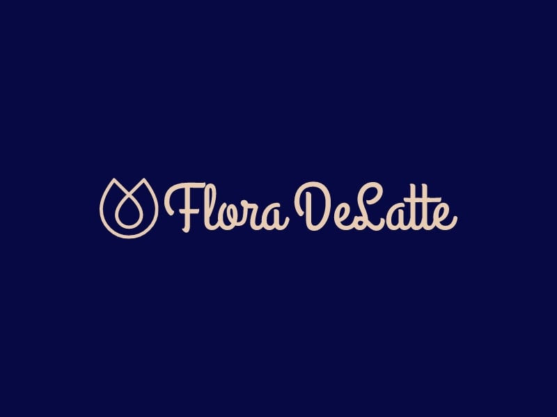 Flora DeLatte logo design
