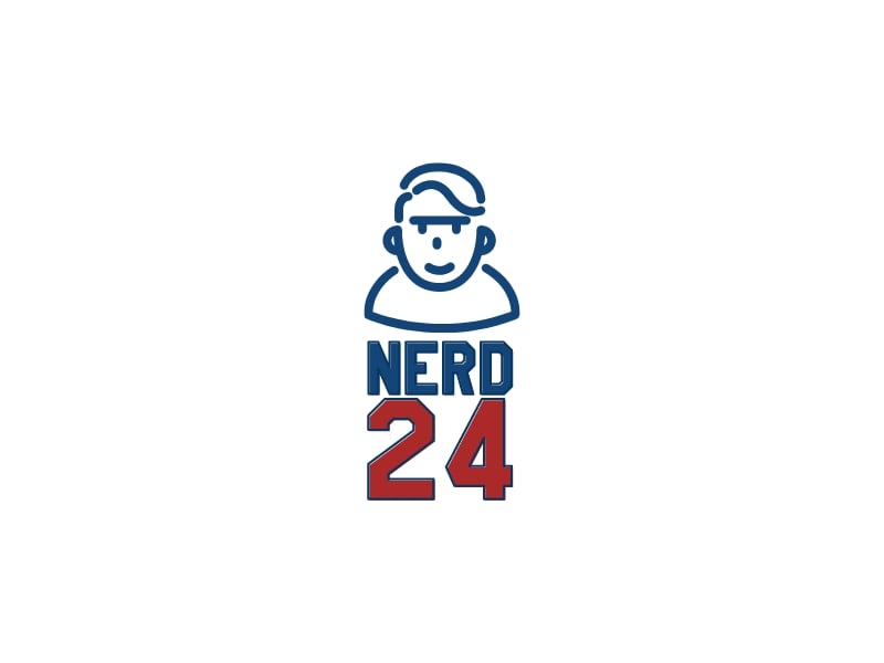 Nerd 24 logo design