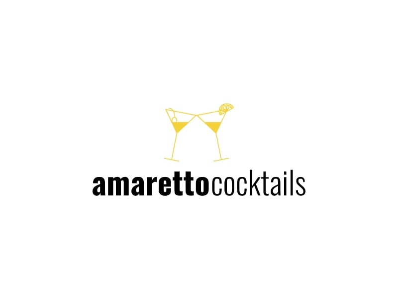 amaretto cocktails logo design