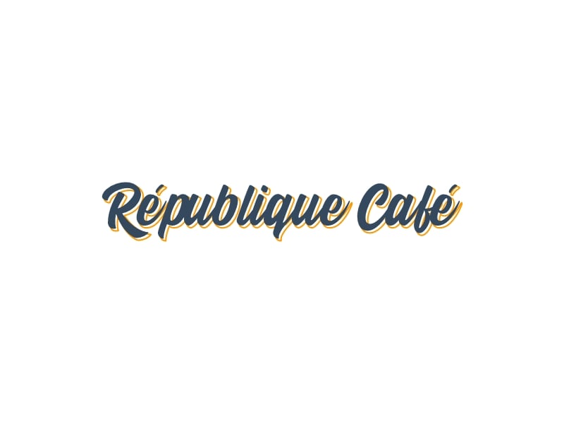 République Café logo design