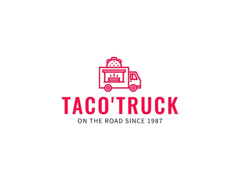 Taco' Truck logo design