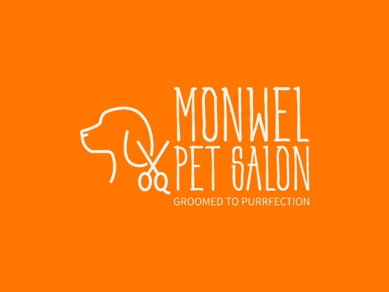 Monwel Pet Salon logo design