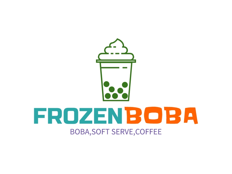FROZEN BOBA logo design