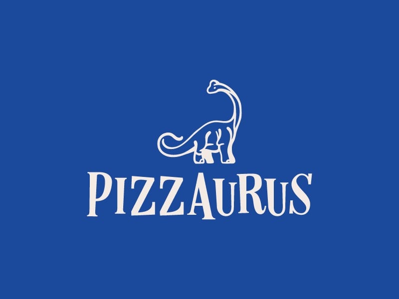Pizzaurus logo design