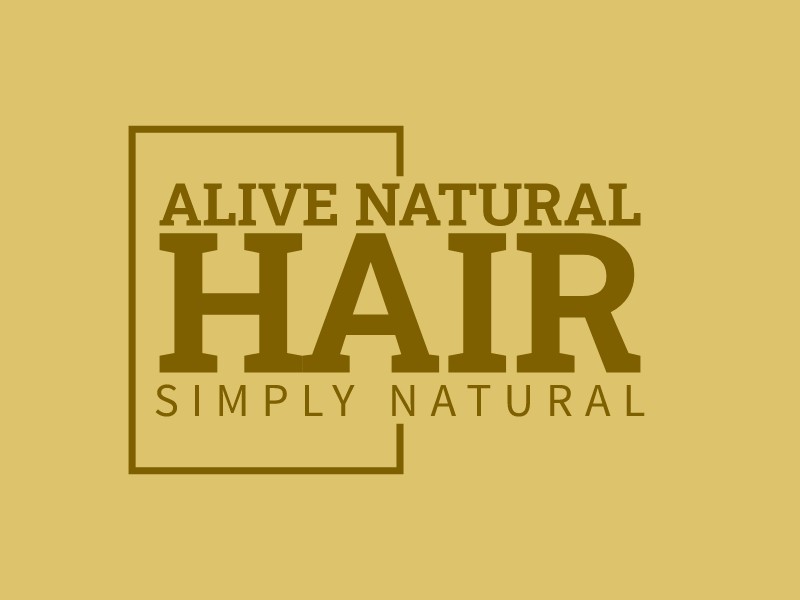 ALIVE NATURAL HAIR logo design