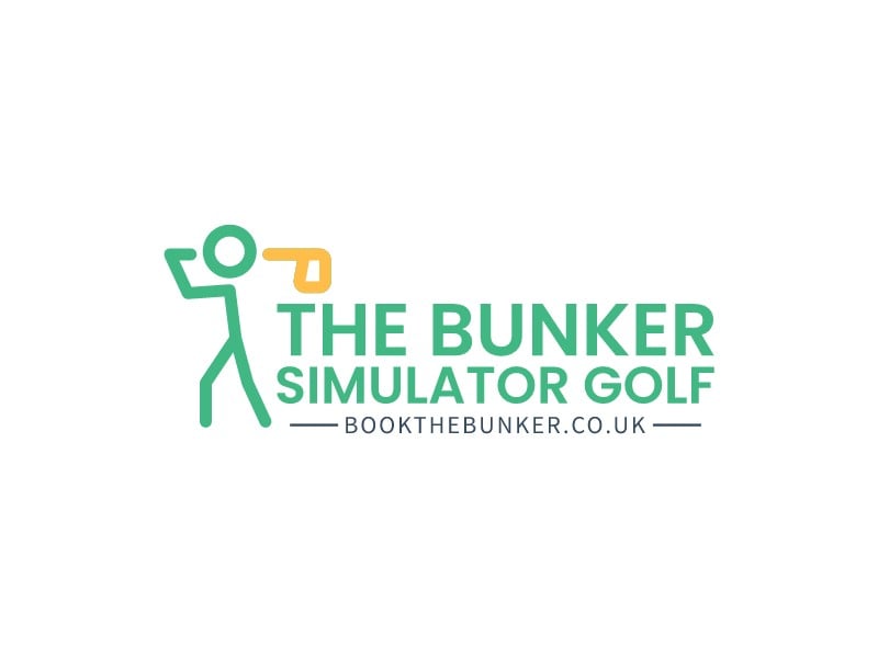 The Bunker simulator golf logo design