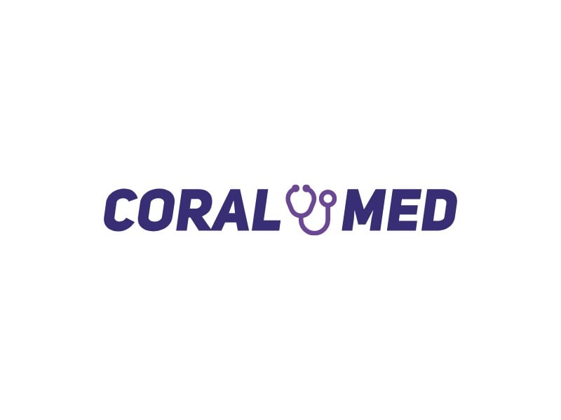 Coral Med logo design